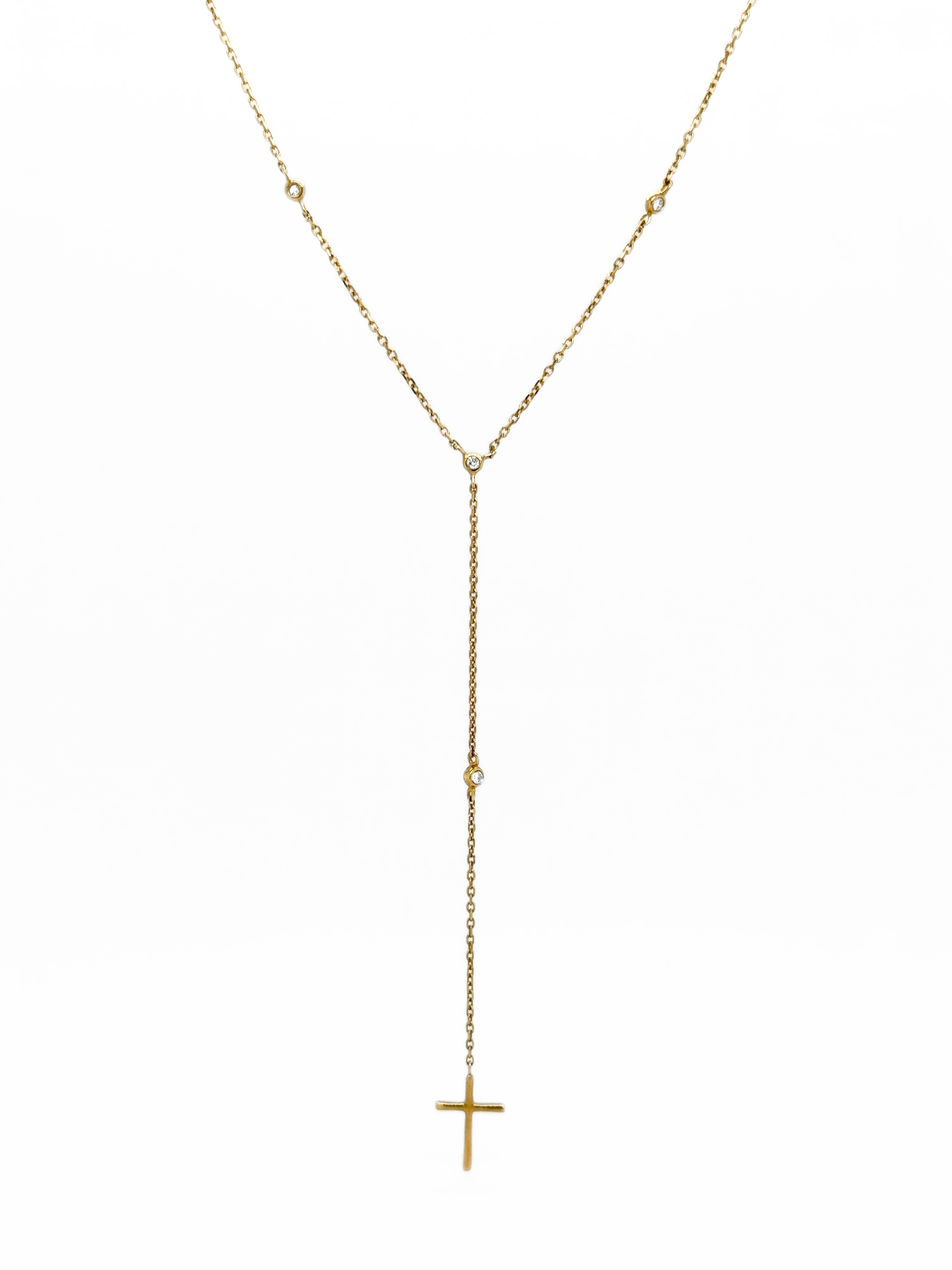 DANGLE-CROSS NECKLACE-400623